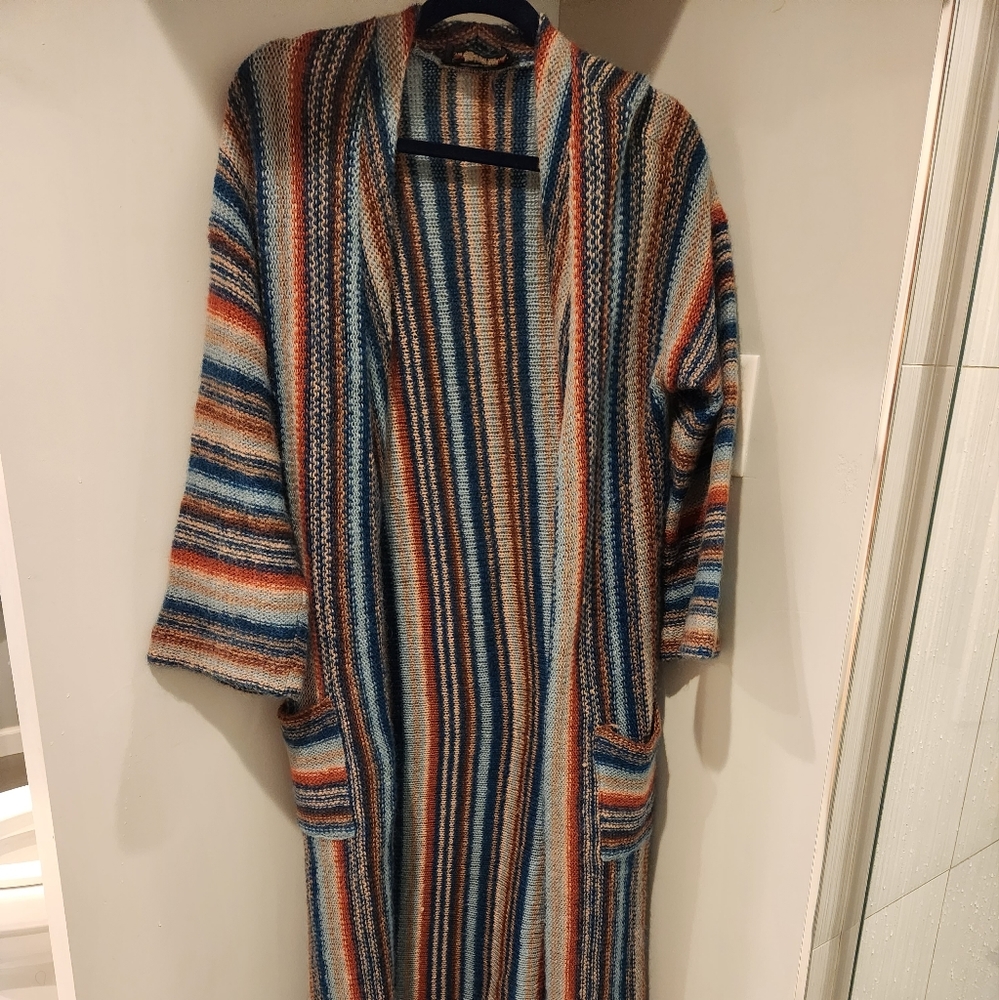 Vintage 70s Renee Tener x Outlander long cardigan sweater, L